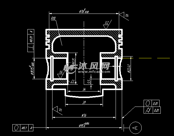 活塞cad2007设计图纸