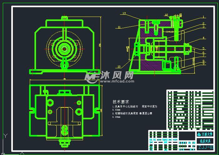 ca6140法兰盘Φ6mm孔钻床夹具设计图纸