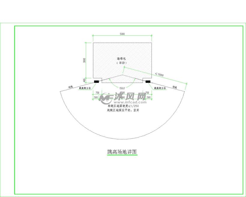 跳高场地详图