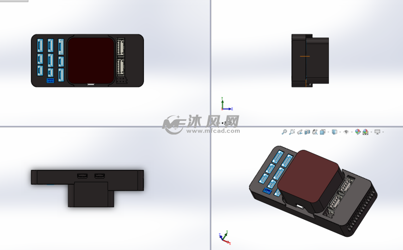 创意接线盒模型-solidworks模型周边类小区下雨水电脑及绿化喷灌cad图纸图片