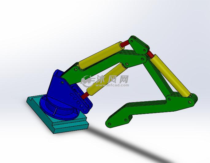 液压机械臂模型 - solidworks玩具公仔类模型下