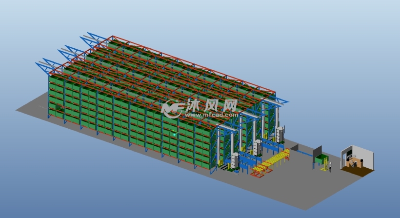 大型智能化立体仓库三维模型