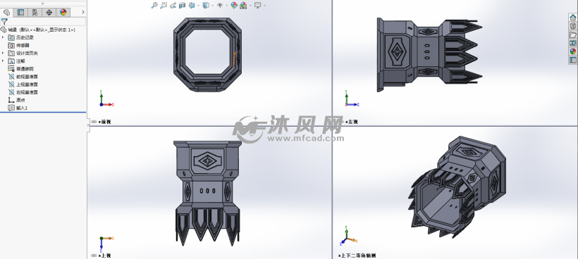 城堡模型三视图