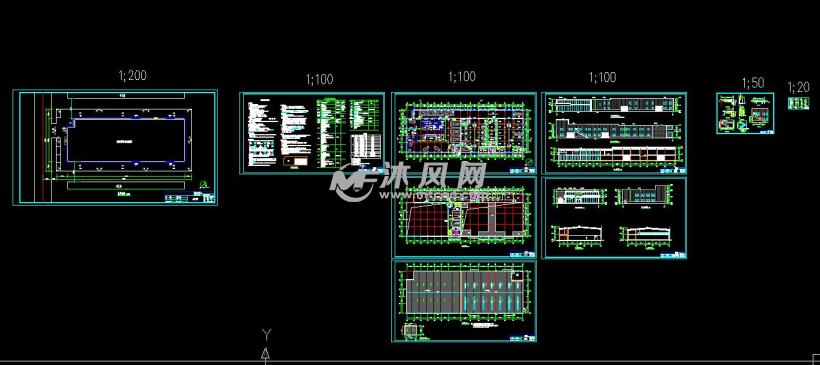 某2层钢结构纳智捷汽车4s店修车库图纸