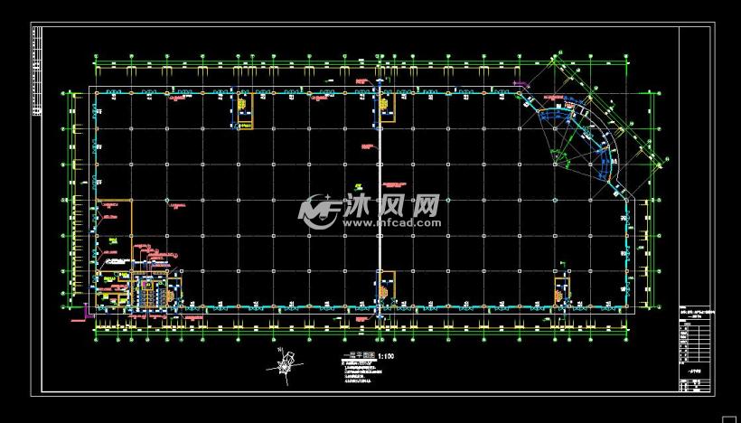 某农产品加工配送中心展示中建施图 - cad展览