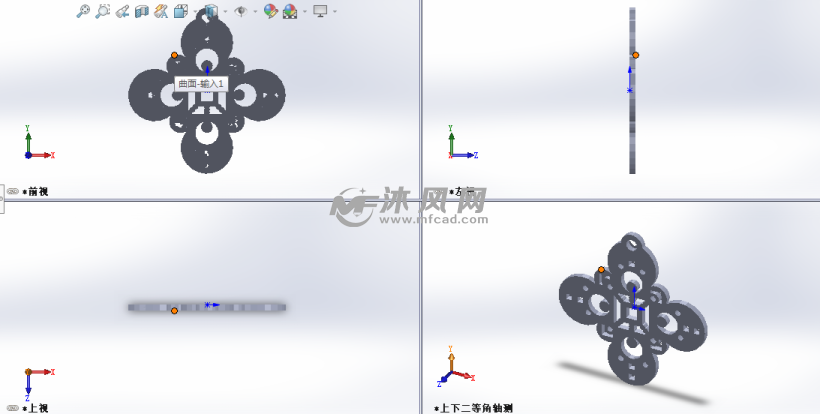 耳坠模型三视图