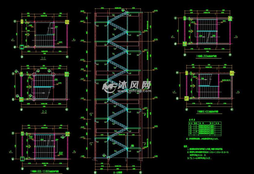 三跑楼梯图