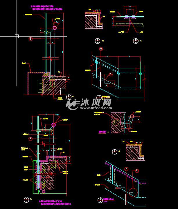 多款栏杆大样及施工详图