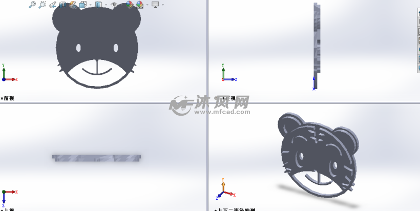 老虎头模型三视图