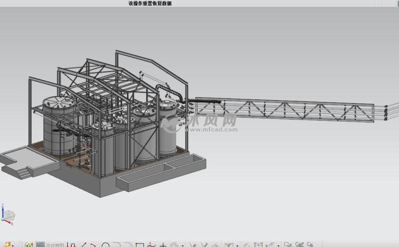 化工厂生产车间复杂管道及储存罐布局模型 - U