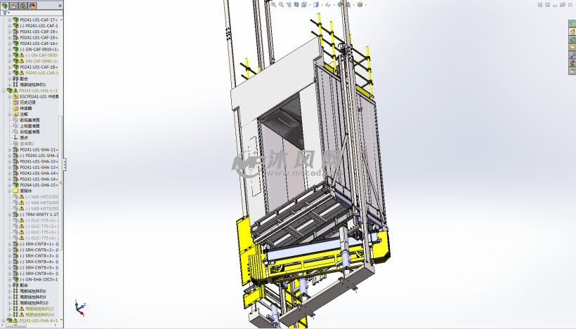 一款详细的l1~l2层电梯设计模型(solidworks 640 mb)
