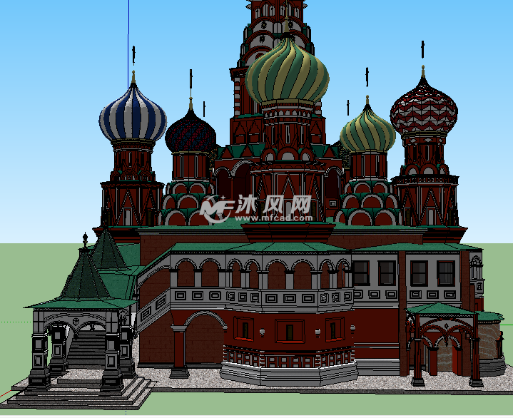 俄罗斯首都莫斯科圣瓦西里东正大教堂 - sketc