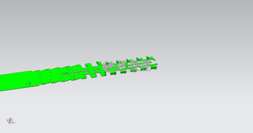 电脑机箱插簧片制作的级进模具设计图 - 工业用
