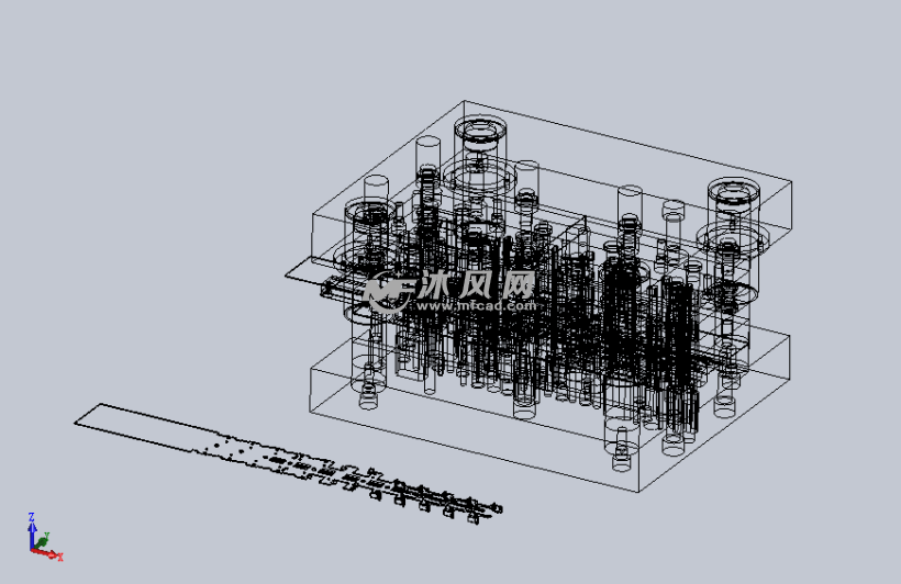 电脑机箱插簧片制作的级进模具设计图 - 工业用