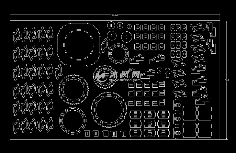 3d激光工艺品图形 - autocad普通工程机械图纸 - 沐风