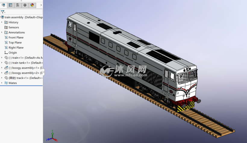 火车头模型设计 solidworks交通工具模型下载 沐风图纸