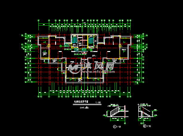 检察院建筑结构cad施工图纸