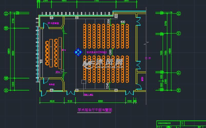 纪念馆平面附施工图 - cad其他文化展示类建筑