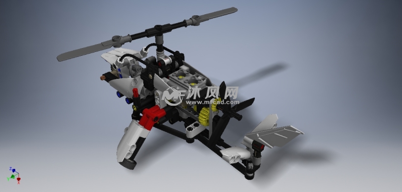 乐高飞机设计模型图 solidworks玩具公仔类模型下载 沐风图纸