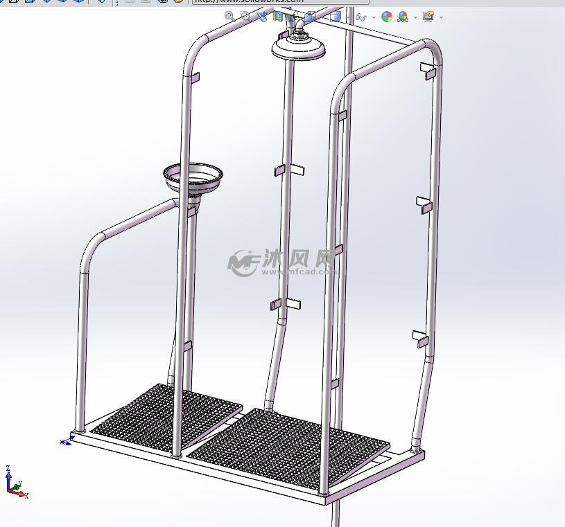残疾人淋浴房支架模型 - solidworks生活用品类