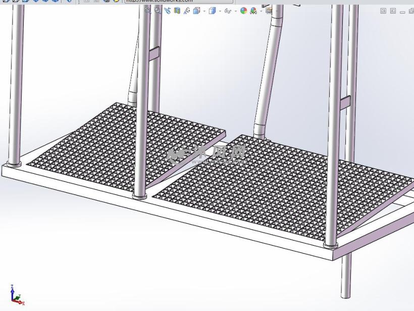 残疾人淋浴房支架模型 - solidworks生活用品类