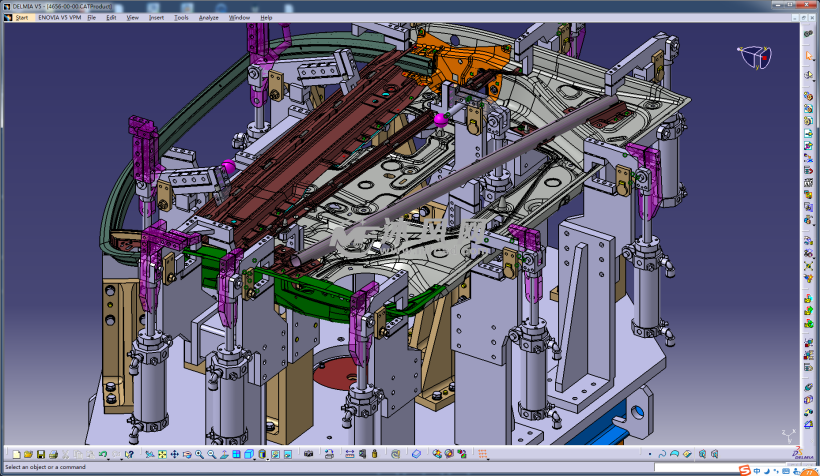 左前门内板总成夹具设计模型(catia)