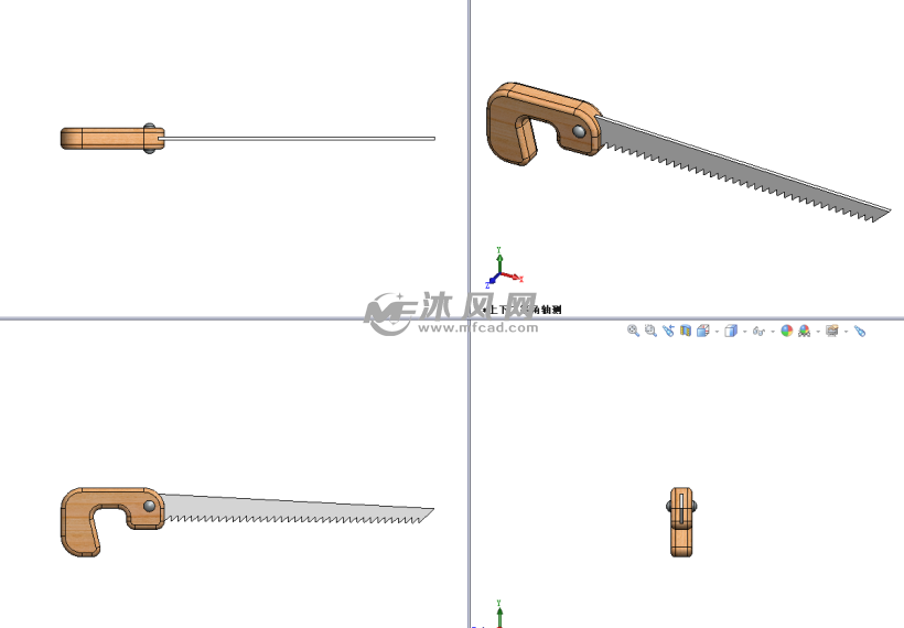 木匠小型手锯模型