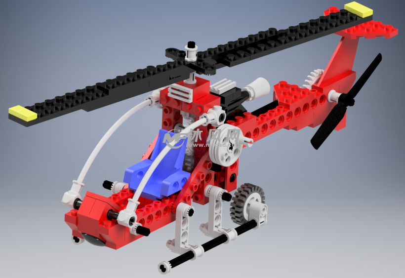 乐高直升机制作模型