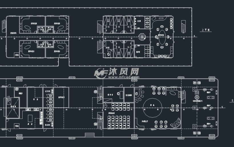 65m趸船总布置图 - autocad船舶机械图纸下载 - 沐风