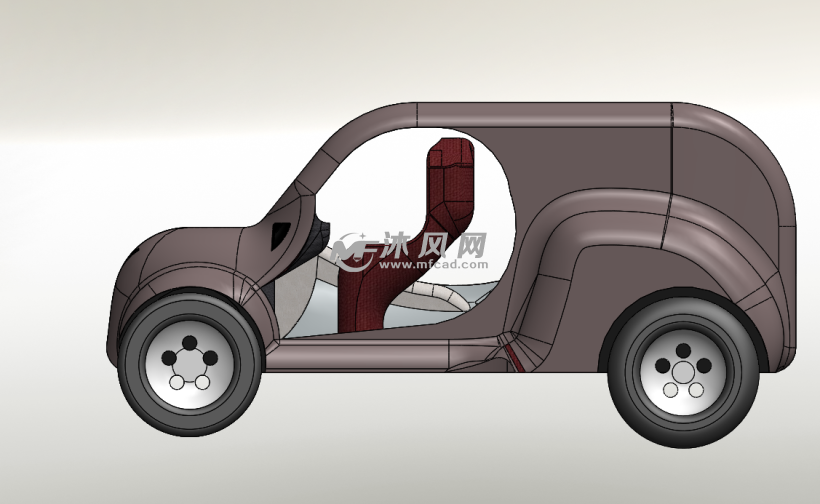 卡通玩具车 - solidworks交通工具模型下载