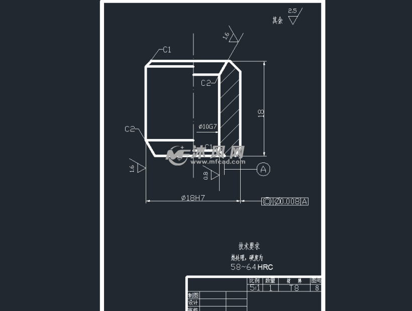 翻转式钻床夹具图纸