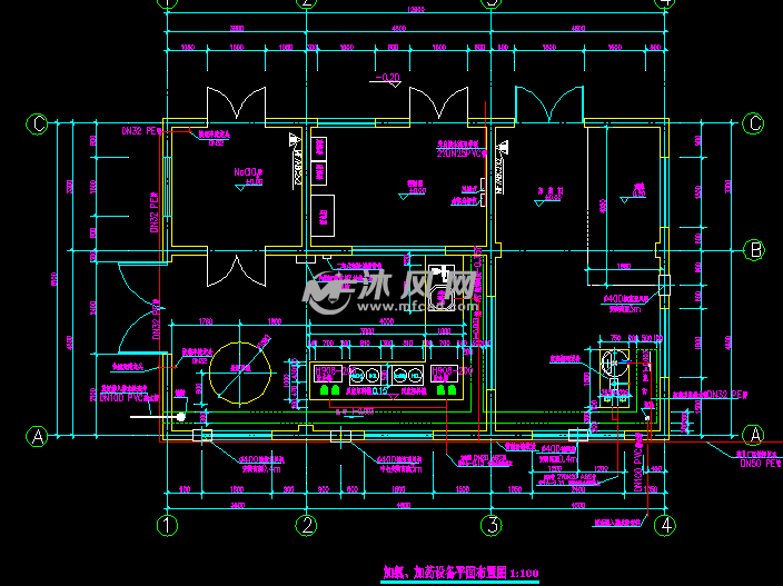 某水厂加药消毒间设计图