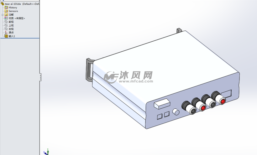 一个模型放大器三维电子-solidworks电气设备建筑图纸fm1图片