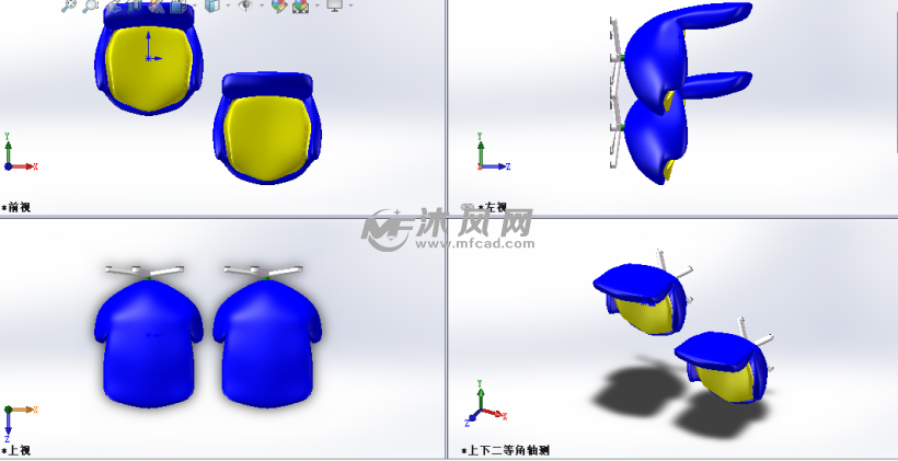 天鹅椅模型三视图