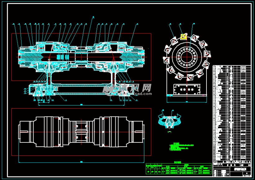 连续采煤机截割部设计【包含8张cad图纸】