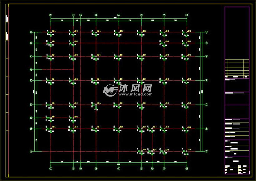 三层框架学校食堂建筑施工图