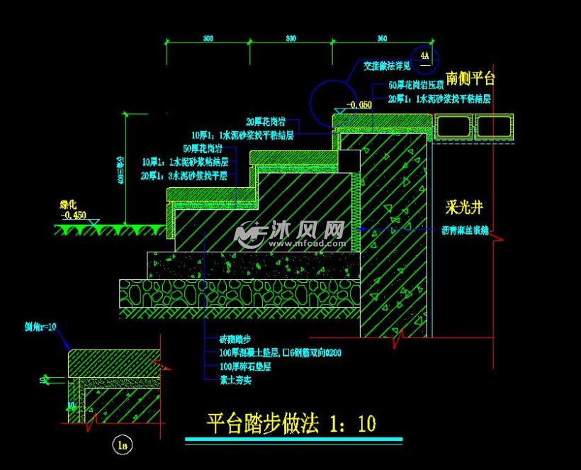 台阶坡道施工图集 - autocad其他详图∕图库图纸