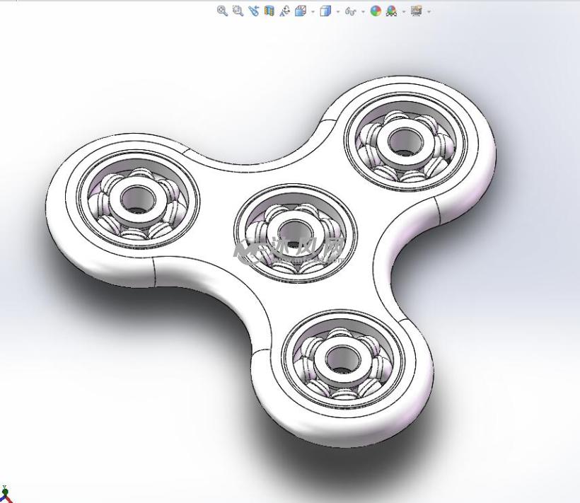 陀螺玩具模型俯视图手指陀螺指尖陀螺玩具模型渲染图纸描述图纸简介