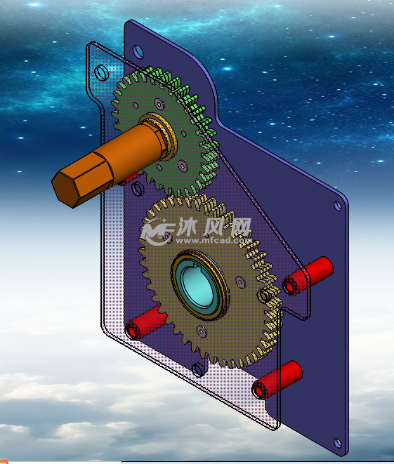 碟片齿轮减速器模型