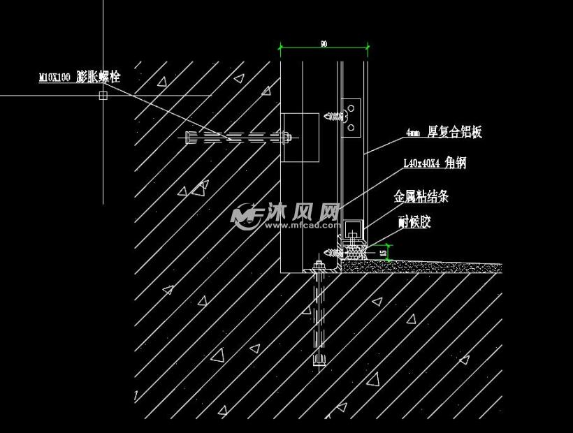 铝板幕墙施工图集 - cad幕墙节点施工图纸下载