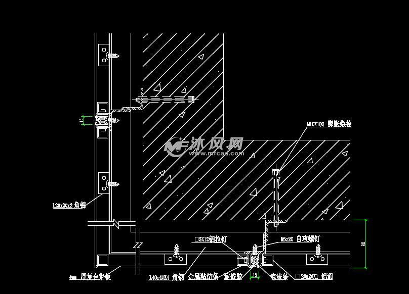 铝板幕墙施工图集 - cad幕墙节点施工图纸下载