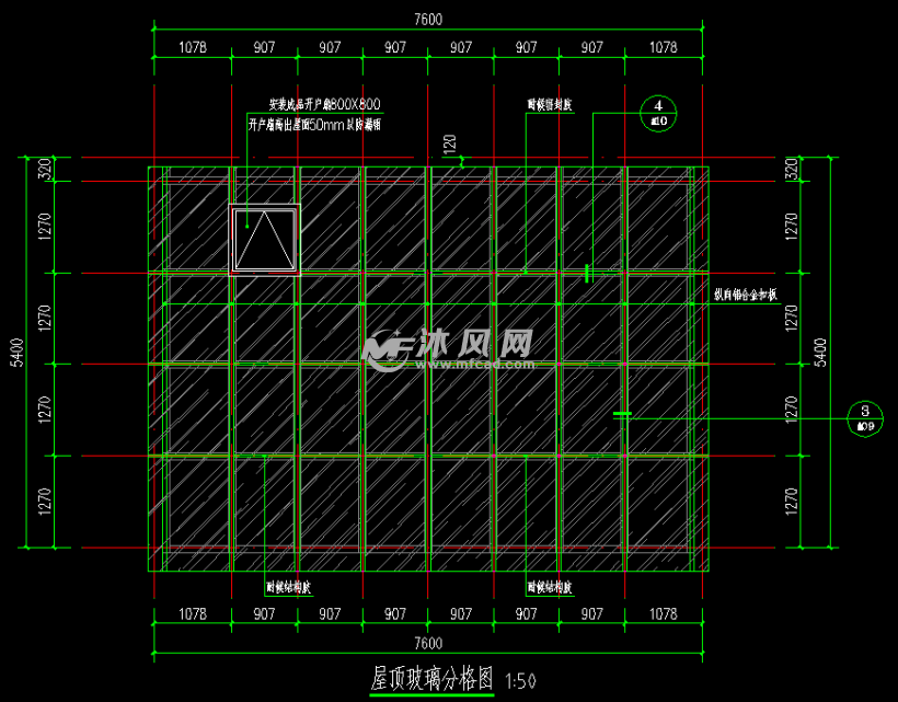 住宅屋顶露台新增玻璃房阳光房建筑图