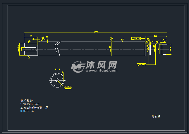 顶升油缸平面图纸