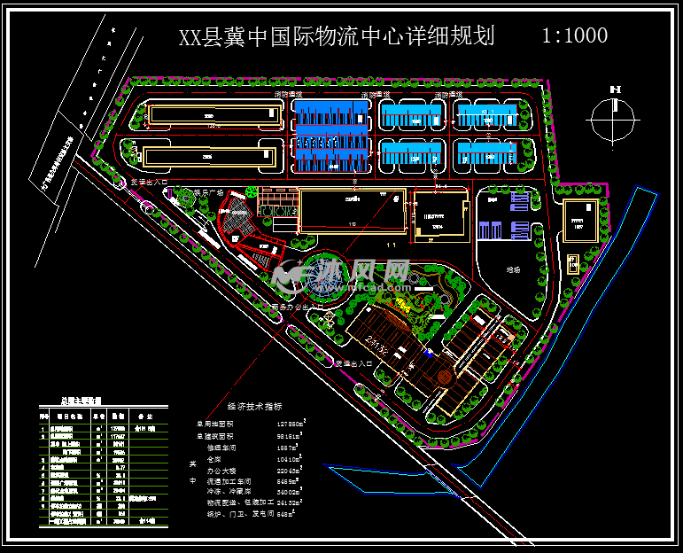 四套物流园建筑规划设计图