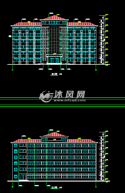 6层框架结构综合楼建筑设计图