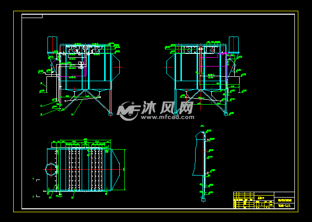 湿式电除尘器wdj85 - autocad化工环保设备图纸下载