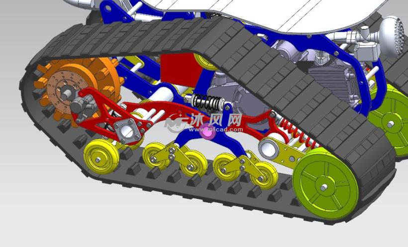 履带滑板车模型 - UG交通工具类模型下载