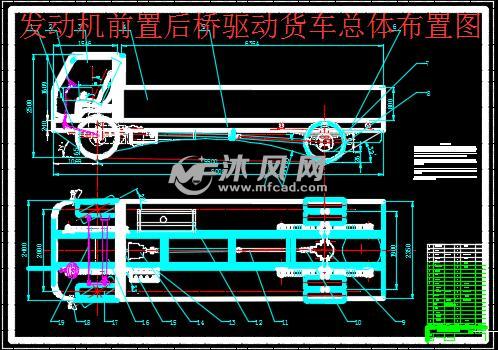 发动机前置后桥驱动货车总体布置设计