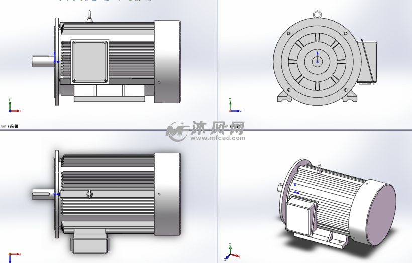 电机模型三视图