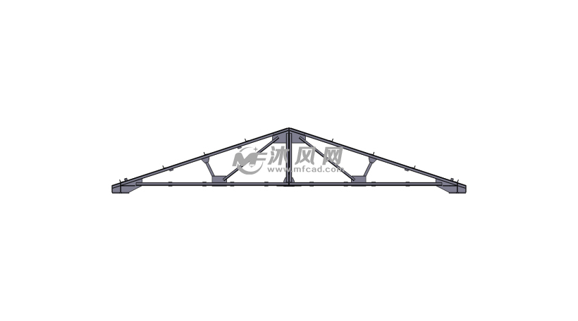 三角形钢屋架主梁 - solidworks底座支架类模型下载